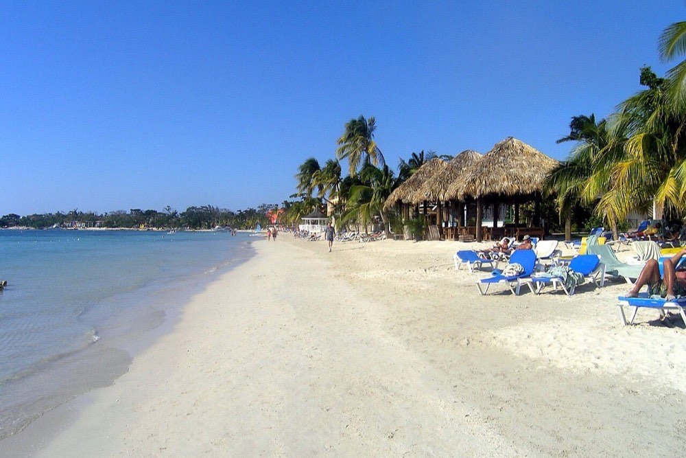The beach at Negril